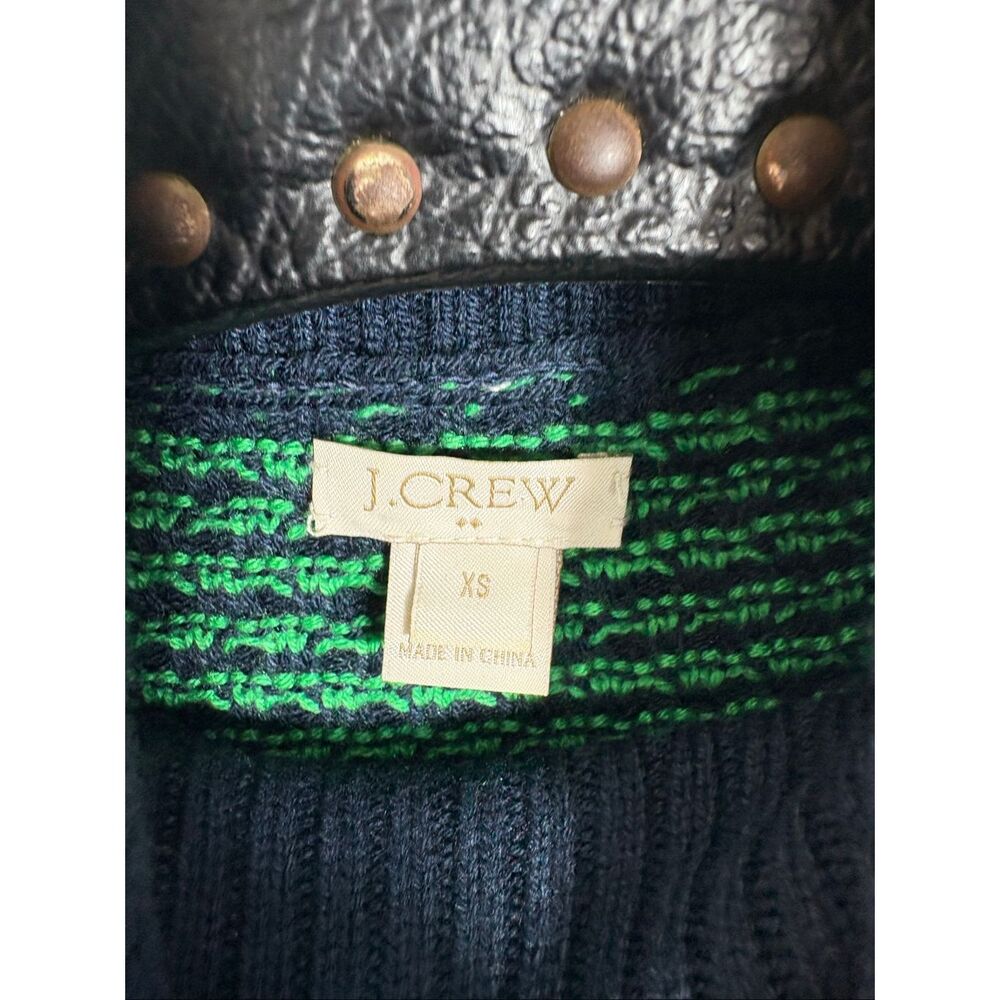 J. Crew Factory Blue and Green Turtleneck Sweater - Picture 4 of 4